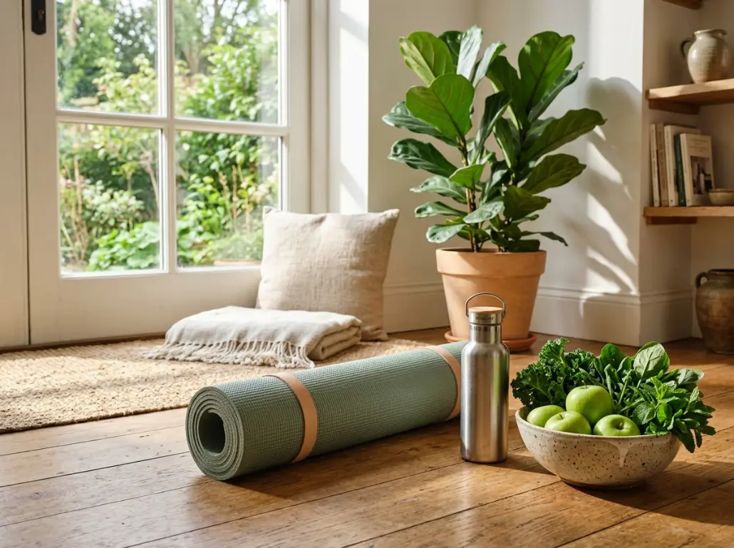 Cozy home setup for healthy habits